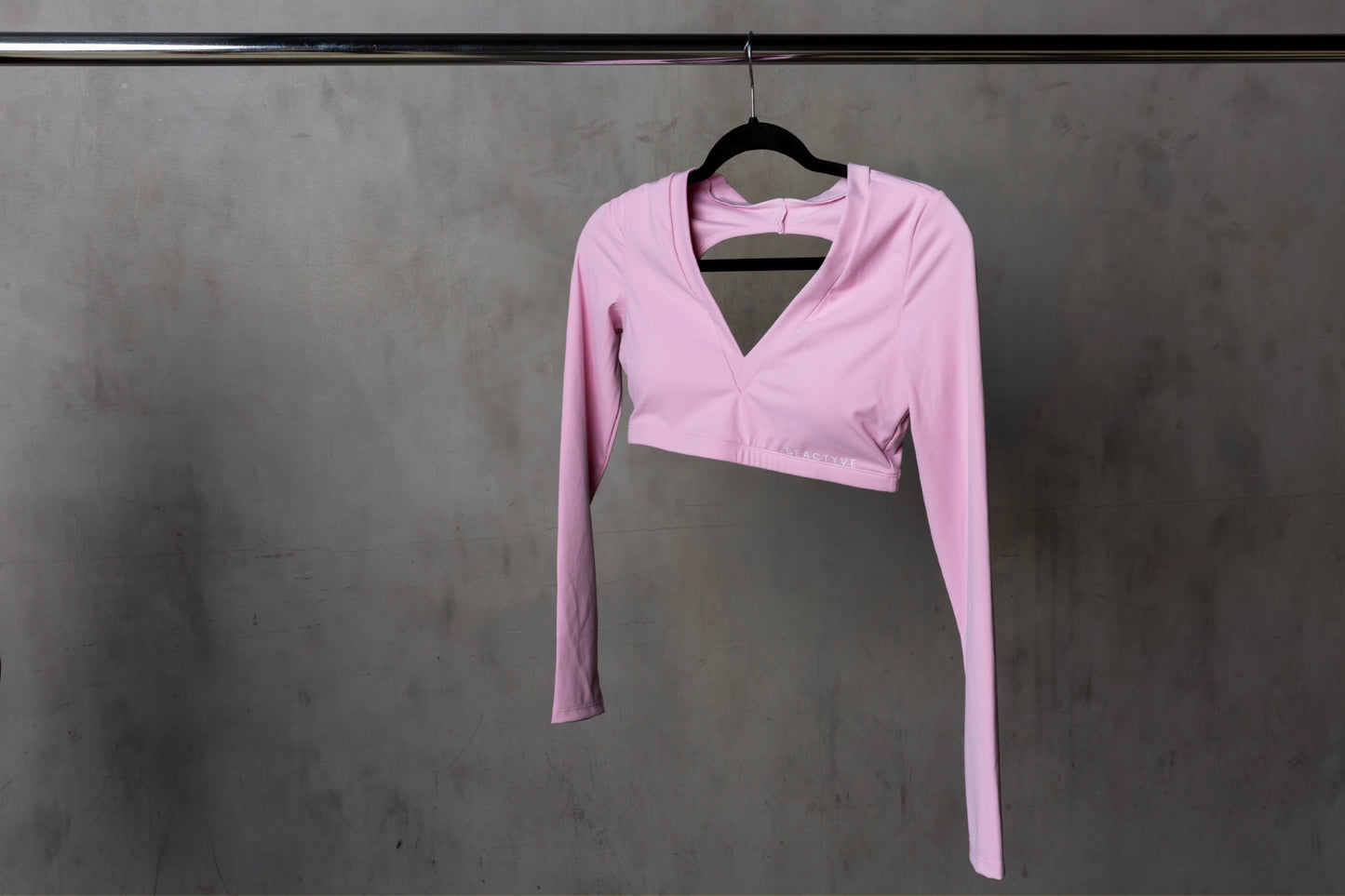 Balance Long Sleeve Backless Top - PEONY PINK