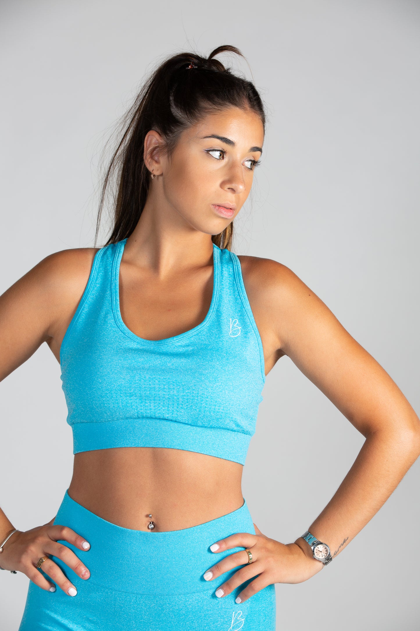 Airy Seamless Sports Bra - AQUA