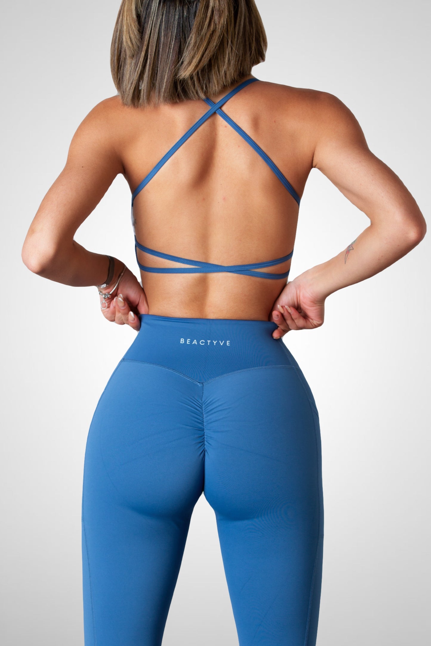 Desire V-Shape Pocket Leggings - SAPPHIRE BLUE