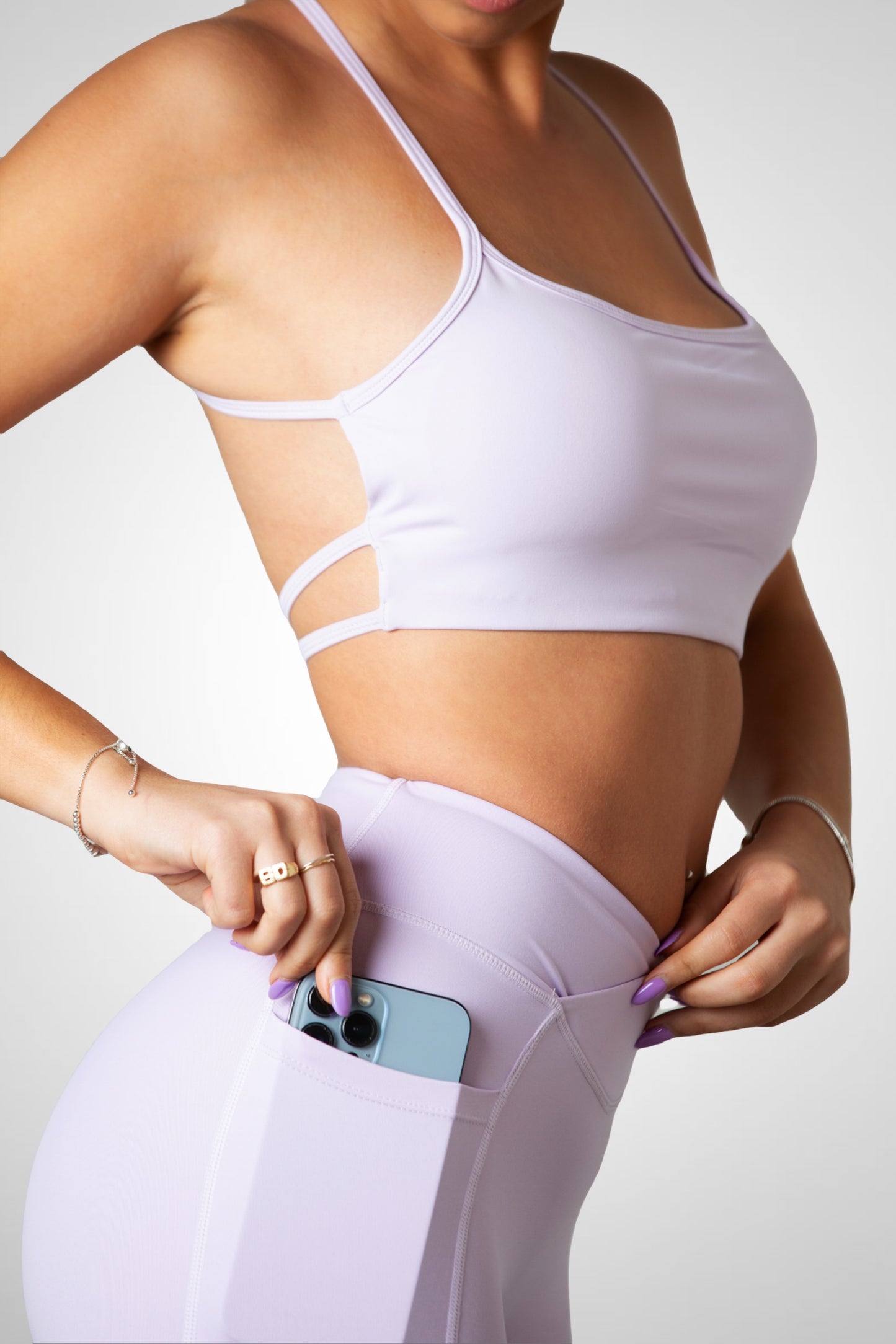 Desire Backless Sports Bra - AMETHYST LILAC