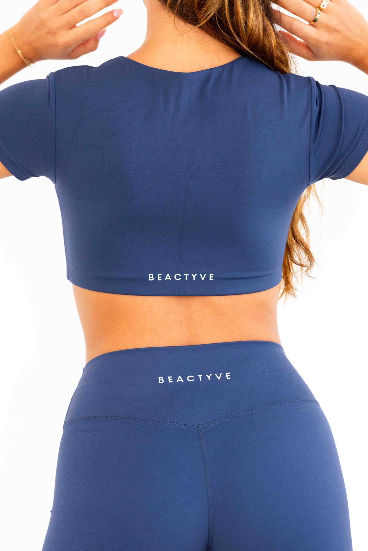 Align Short Sleeve Crop Top - LAGOON