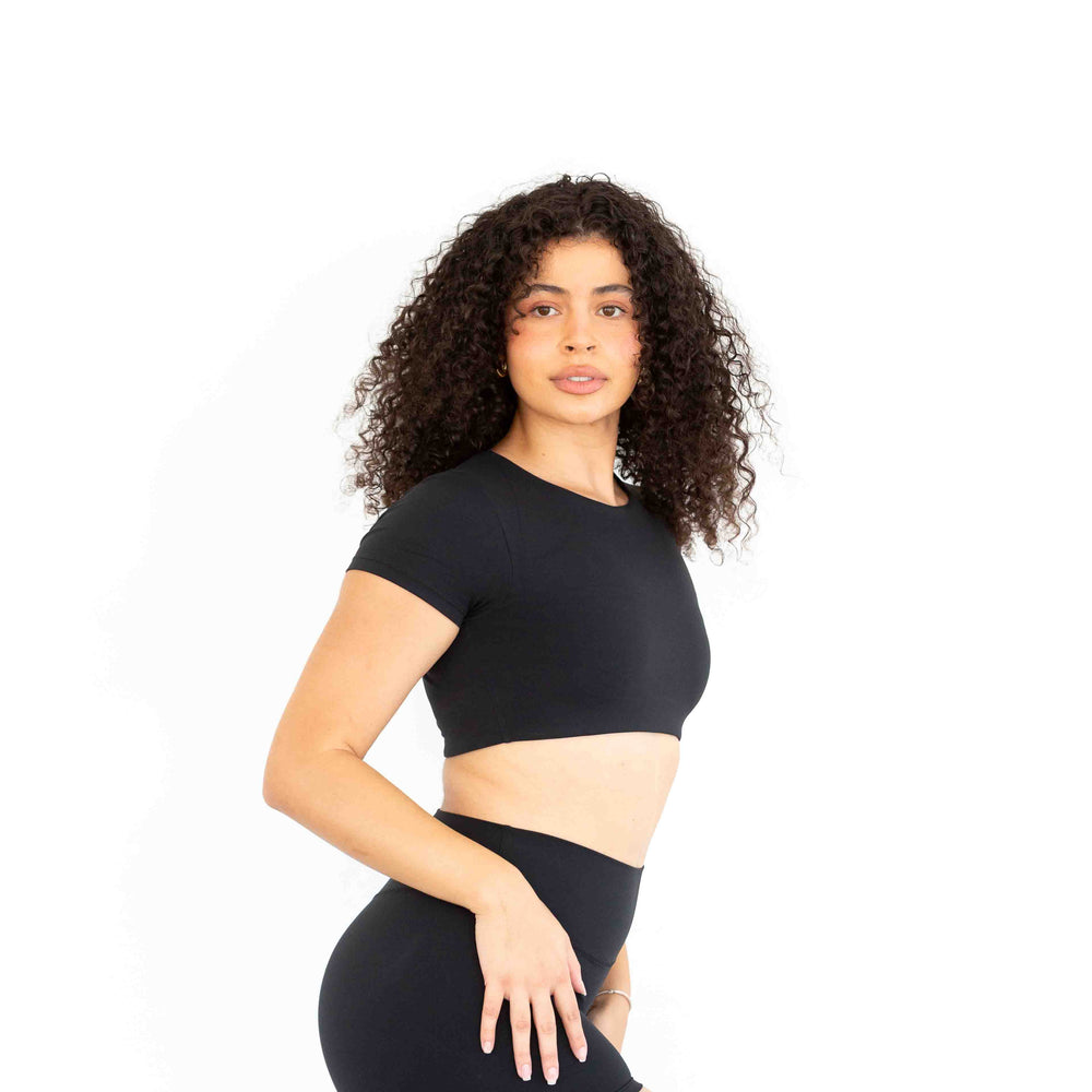 
                  
                    Align Short Sleeve Crop Top - ONYX
                  
                
