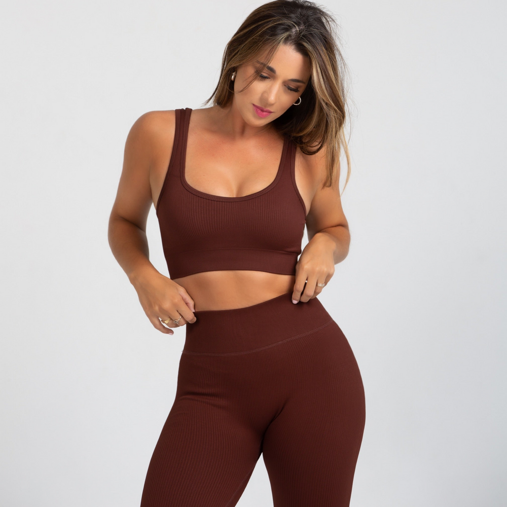 
                      
                        Luxe Ribbed Leggings - MOCHA BROWN
                      
                    