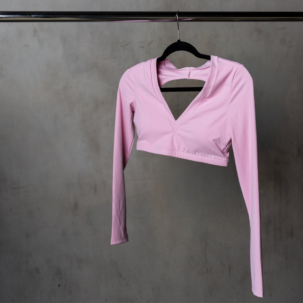 
                  
                    Balance Long Sleeve Backless Top - PEONY PINK
                  
                