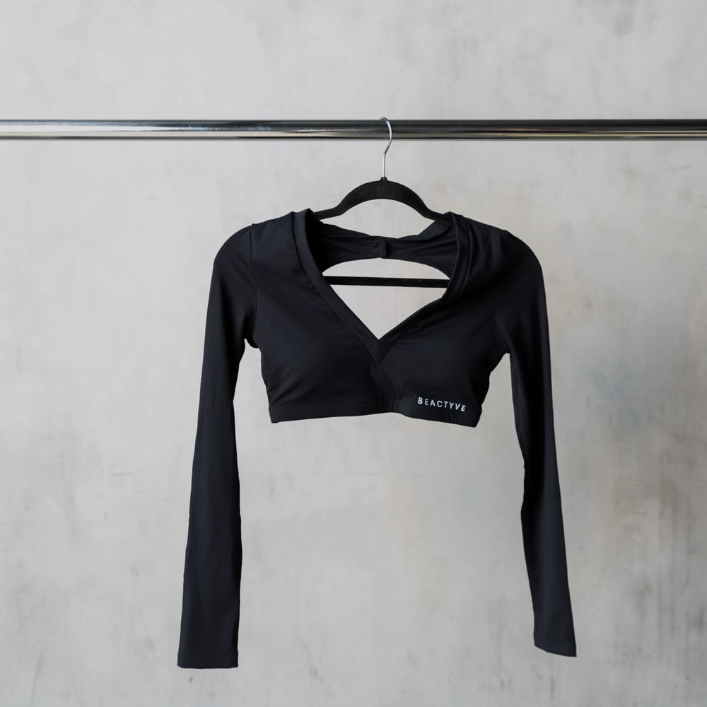 
                  
                    Balance Long Sleeve Backless Top - ONYX BLACK
                  
                