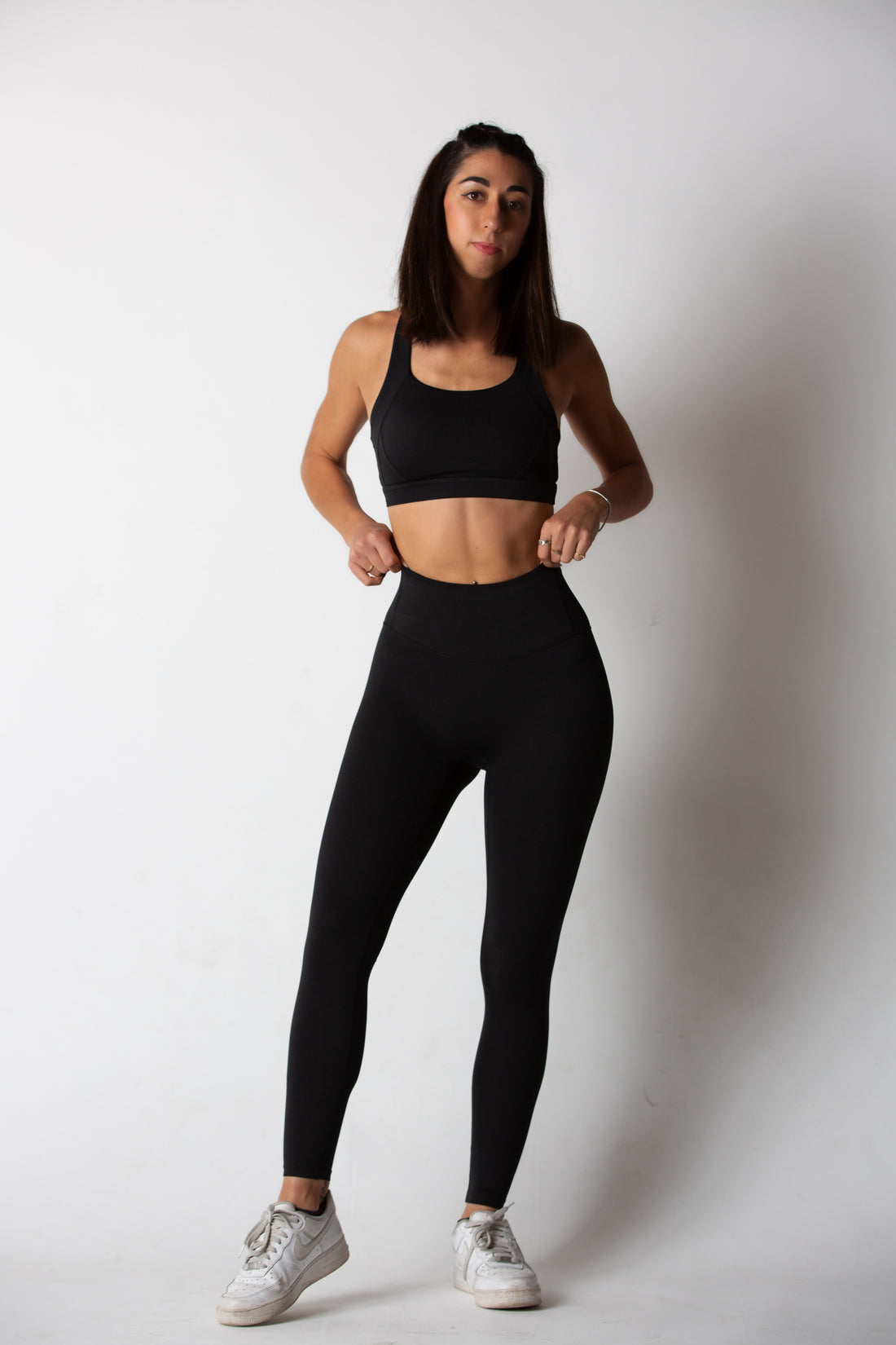 CNC Activewear, Counting down to tomorrow's restock! 😍⏰ @xo__sadie  looking amazing in our Black NKD Leggings and Black NKD Strappy Bra