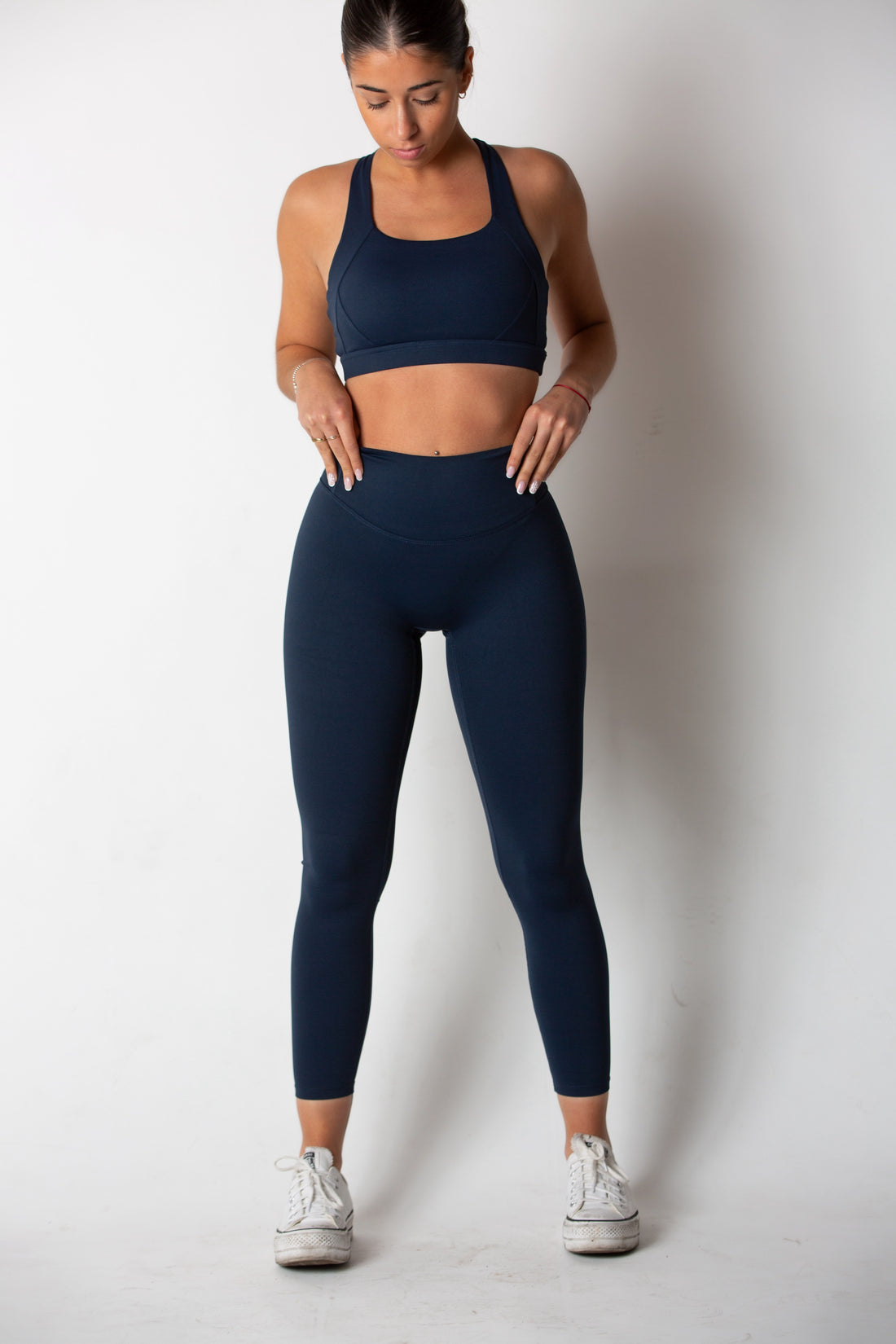 Plt Midnight Blue Sculpt Luxe Ruched Gym Leggings