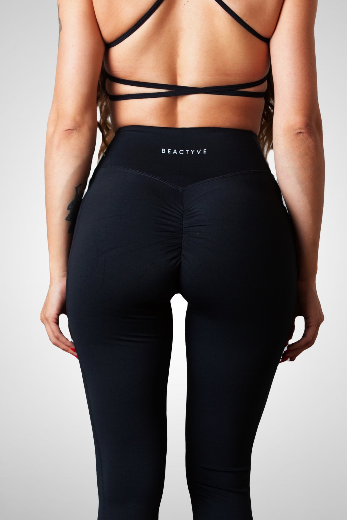 Desire V-Shape Pocket Leggings - JADE BLACK