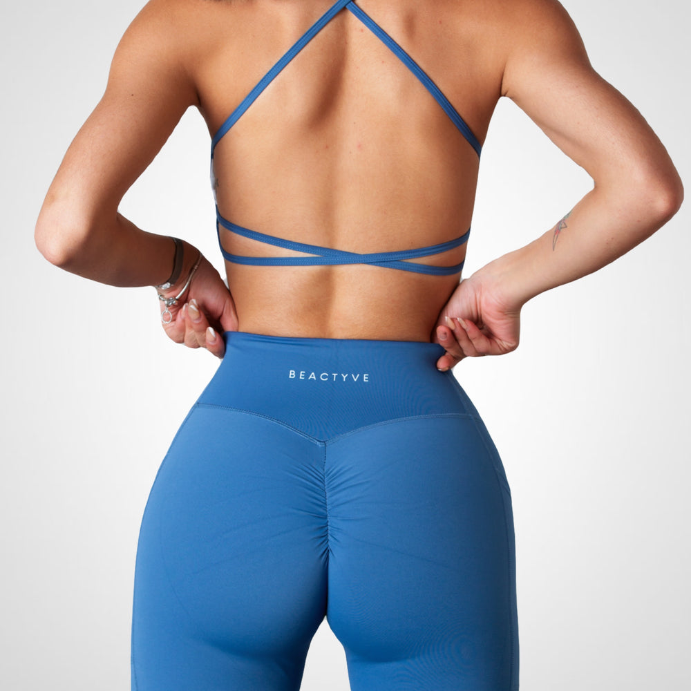 Desire Backless Sports Bra - SAPPHIRE BLUE